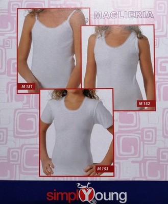 Simplyoung Girls 11-16 Years Cotton Wide Shoulder Tank Top Art. M152