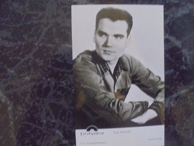 S/W Starpostkarte Ted Herold! Franz Josef Rüdel Postkartenverlag! (RAR!!)