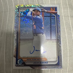 2024 Bowman Chrome Prospect Mini-Diamond Refractor /100 Julio Zayas #CPA-JZ Auto