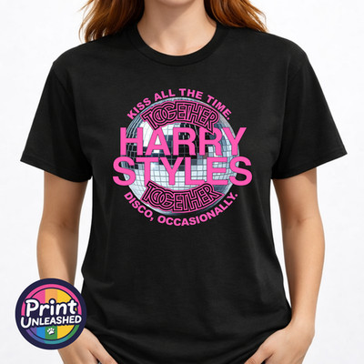 Harry Styles T-Shirt Together Together Tee Kiss All The Time Disco schwarz S-3XL