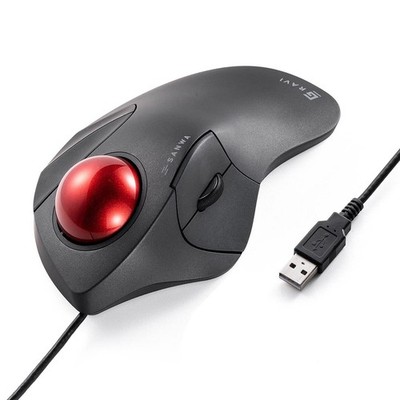 Ergonomic Wired Trackball Mouse with Adjustable DPI for Mac and Windows