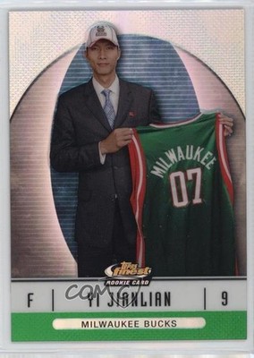2006-07 Topps Finest 2007-08 Rookie Green Refractor 85/199 Yi Jianlian #106 rf2