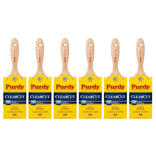 Véritable Purdy Lot de 6 pinceaux à peinture Clearcut Sprig Flat 3" 144380130-6PK - Photo 3/3