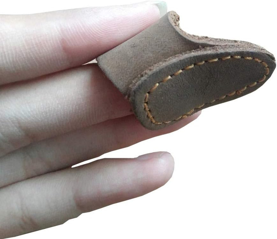 Soft Leather Thumb Ring Archery Finger Protector for Mongolian Reurve
