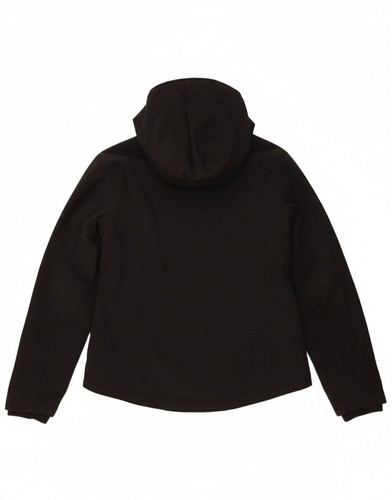 HOLLISTER Womens Loose Fit Hooded Windbreaker Jacket UK 6 XS Black BN12 - Picture 2 of 6