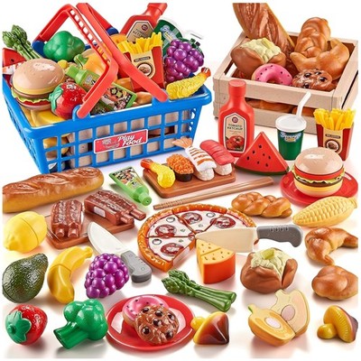 Global Cuisine Play Food Set with Cuttable Pieces