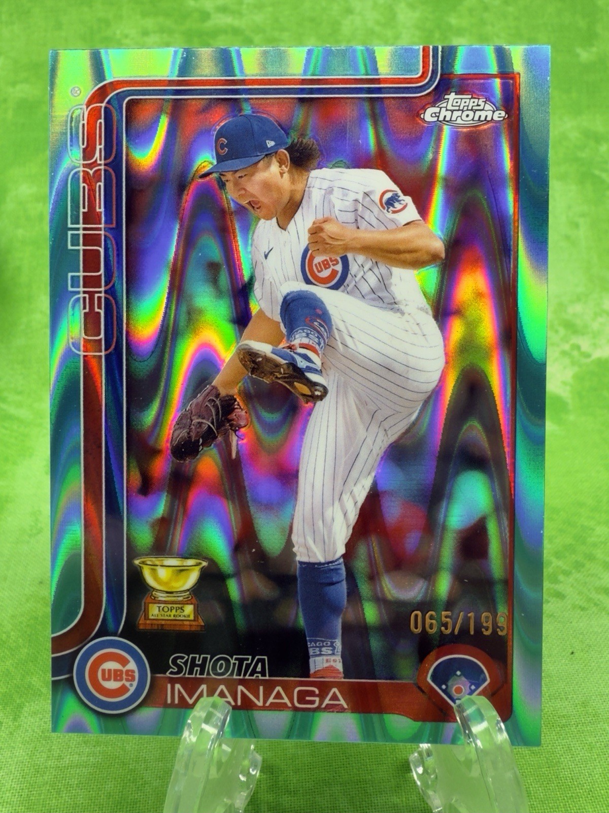 Shota Imanaga /199 Aqua RayWave - 2025 Topps Chrome #149 Chicago Cubs