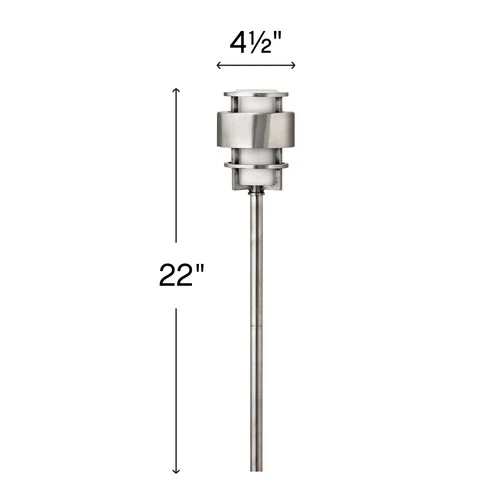 Hinkley Lighting 1579-LL Saturn 12V LED Center Mount Path Light - Stainless - Picture 2 of 7
