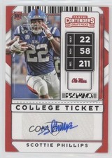 2020 Panini Contenders Draft Picks College Ticket Scottie Phillips Auto 0bt4