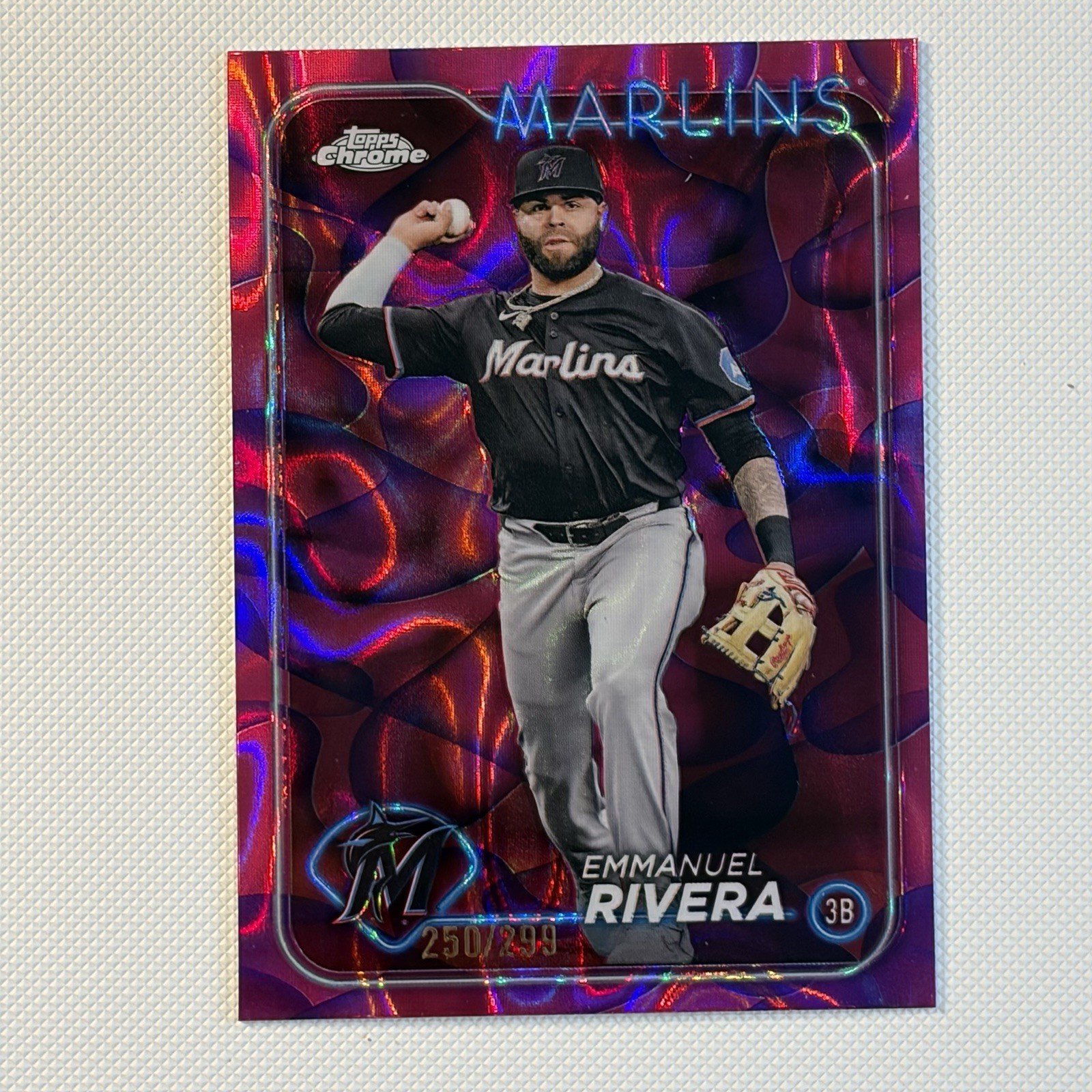2024 Topps Chrome Update Series - Emmanuel Rivera #USC181 Magenta & Purple La...