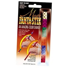 Loftus Color Changing Fan-Ta-Stik 4.5in Close-Up Magic Trick, Assorted Colors