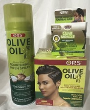Hair Care Bundle: 1 ORS Olive Oil Nourishing Sheen Spray w/ Coconut Oil 11.7oz