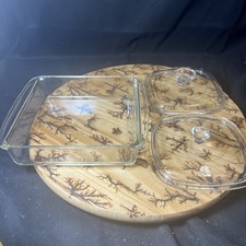 Collection Of Pyrex - 222 8 Inch  2 Square Pyrex Lids