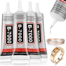 4 PCS 50ML B7000 Crafts Glue Super Adhesive, Multipurpose B-7000 Rhinestones...