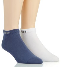 Boss Hugo Boss 0467730 Cotton Blend Logo Low-Cut Socks - 2 Pack