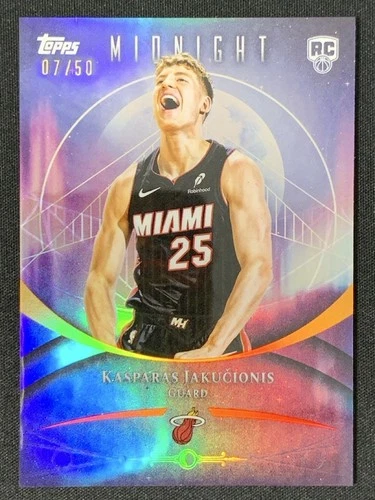 Kasparas Jakucionis 2025-26 Topps Midnight Summer Solstice Base RC /50 #80