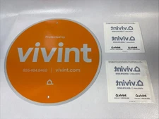 New Vivint Security Sign with 2 Window Stickers