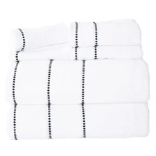 6 Piece Bathroom Towels Set - 525GSM 100% Cotton Bathroom Essentials - 2 Bath...