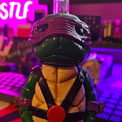 Teenage Mutant Ninja Turtles Donatello Figure Hookah/Water Pipe Green Purple