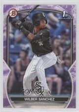 2023 Bowman Prospects Purple Pattern 94/199 Wilber Sanchez #BP-6 2x9