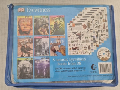 DK Eyewitness 8 Book Collection Set + 8 Wall Charts & Clipart CD Primary Topics
