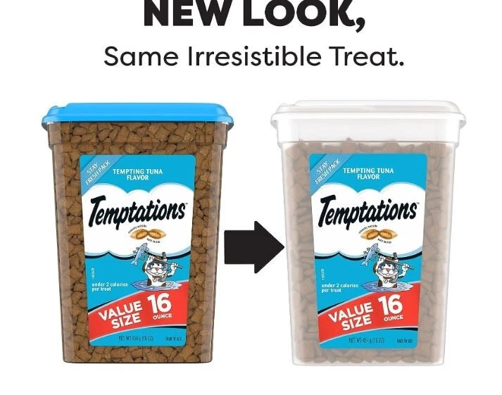 TEMPTATIONS Classic Crunchy and Soft Cat Treats Tempting Tuna Flavor 16 oz -2pk - Image 3 of 4