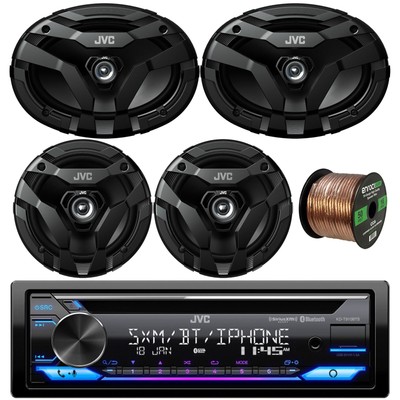 JVC KD-T910BTS Bluetooth CD Radio, 2x 6.5'' Speakers, 2x 6x9'' 400W Speakers, Wire