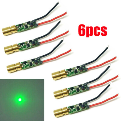 6Pcs Mini Green Laser Light 515nm 520nm 5mw Green Laser Diode Dot Module USA