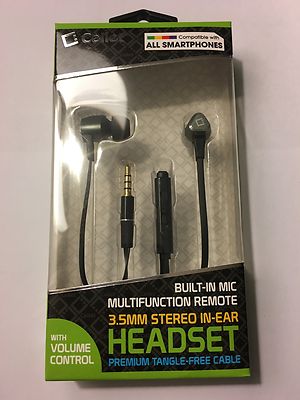 Original Cellet 3.5mm Stereo In-Ear Headset, Premium Tangle Free Cable