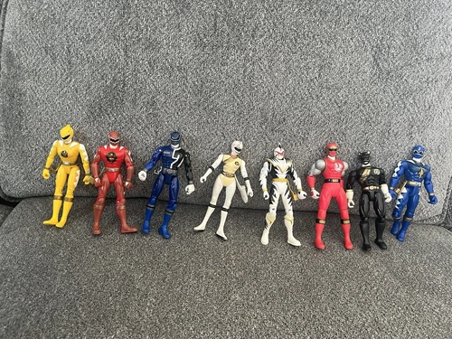 vintage Power Rangers Figure Lot Yellow Red Blue White