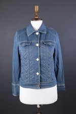 ESCADA SPORT Blue Denim Embroidered Lightweight Jacket Size 36