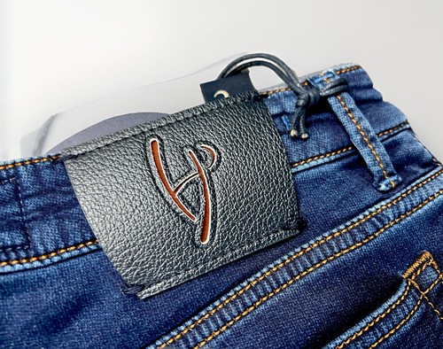 HANDPICKED Ravello Slim Fit Dark Indigo Blue Cotton Stretch Jeans RRP: £395 - Picture 8 of 13