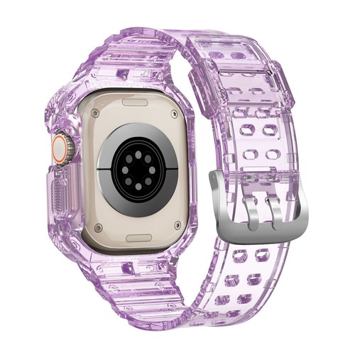Per Apple Watch Ultra 2 49 mm cinturino sportivo TPU trasparente iWatch + custodia robusta - Foto 24 di 25