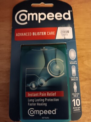 Compeed Advanced Blister Care Sports Medium 10 Active Gel Cushions Exp 12/23