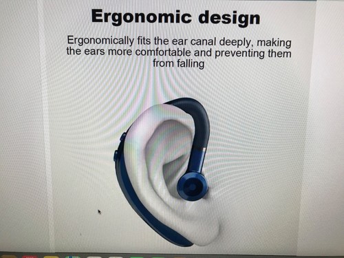 Wireless Headset Ear Hook Bluetooth Handsfree Talk And Music USB Rechargeable - Picture 14 of 19