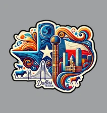Dallas Texas Laptop Sticker