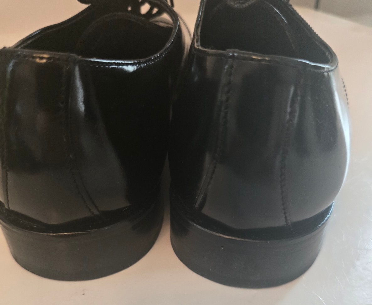 SAOLA Scarpe eleganti Nunn Bush da uomo taglia 9 5 M in pelle nera con lacci Oxford indossate una volta