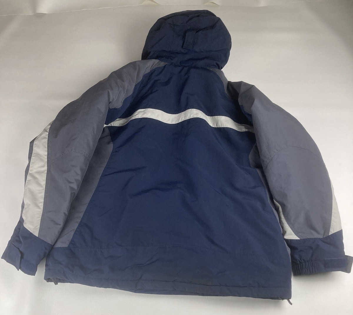Columbia Core Interchange Warm Winter Jacket Blue White Gray Columbia Core Interchange Warm Winter Jacket Blue White Gray