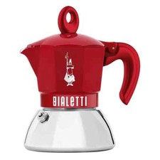 Cafetera brillante roja exclusiva de 2 y 4 tazas Bialetti Moka Inducción