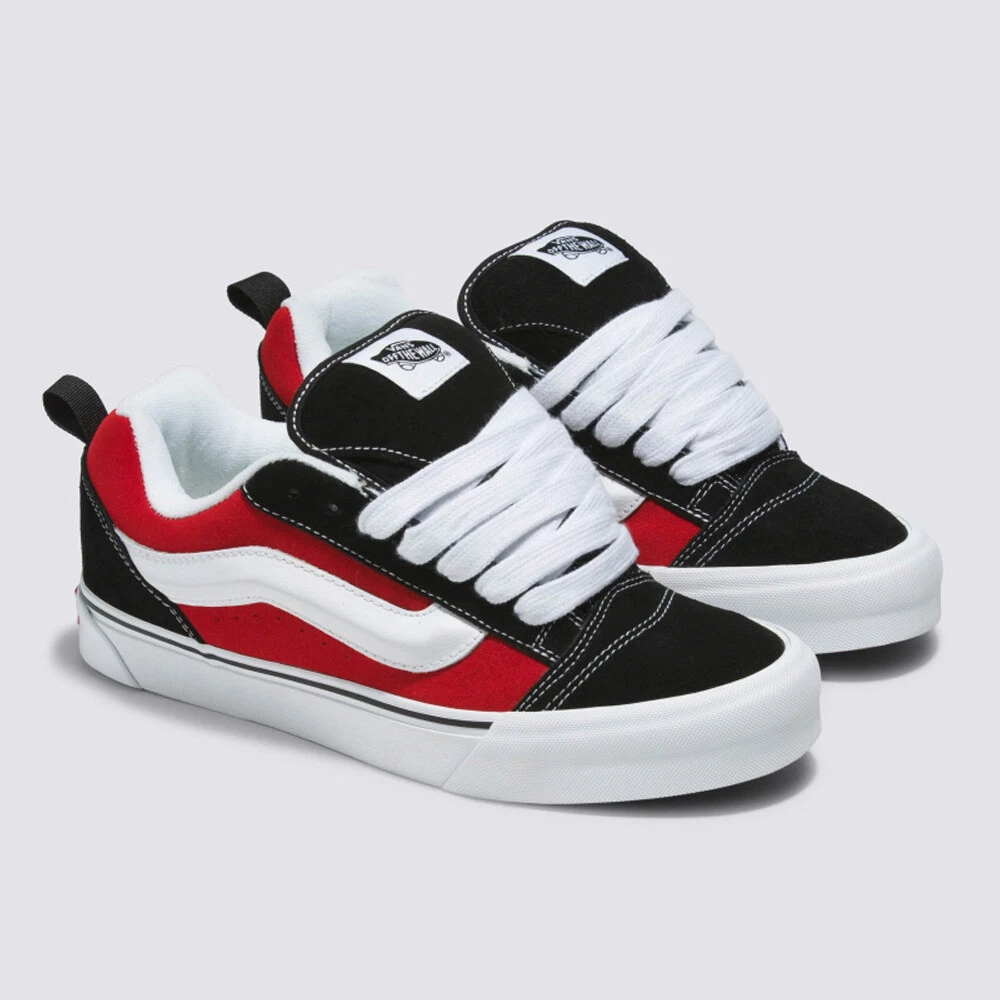 Vans Knu Skool Skate Shoes Sneakers Red True White VN0009QC6RT US 4 13