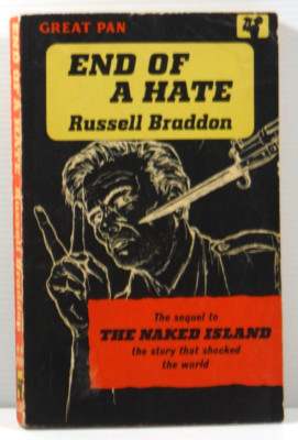 End Of a Hate Thriller Fiction by Russell Braddon 1960 PB Vintage Pan book
