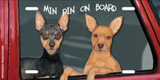 Miniature Pincher License Plate, Car Accessory, Auto Tag, Bedroom Sign, Fun Dog 