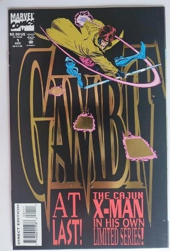 Gambit #1- Marvel - Gold Foil Lettering - Howard Mackie Lee Weeks