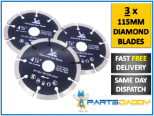 3 x 4.5" 115mm DIAMOND CUTTING DISC ANGLE GRINDER BLADE GRINDING STONE MARBLE UK