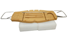 Umbra Luxury Bamboo Bathtub Caddy With Book/Tablet Rest, Candle Holder