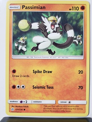 Passimian 125/236 LP - Cosmic Eclipse Pokemon Card - Masakazu
