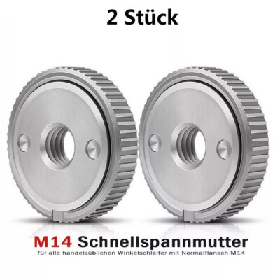 2 Stück M14 Winkelschleifer Quick Spannmutter Schnellspannmutter Schraube Flex