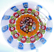 Briefbeschwerer Paperweight PAUL YSART Inner Close Pack Concentric Millefiori