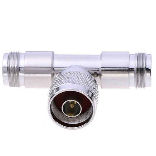 N-type male to dual 2 n-type female t shaped rf antenna adapter connector`ja Ht - Zdjęcie 6 z 8