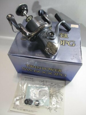 リール SHIMANO 09TWIN POWER SW 6000PG Shimano 09 Twin Power SW 6000PG Spinning Reel Used with Box